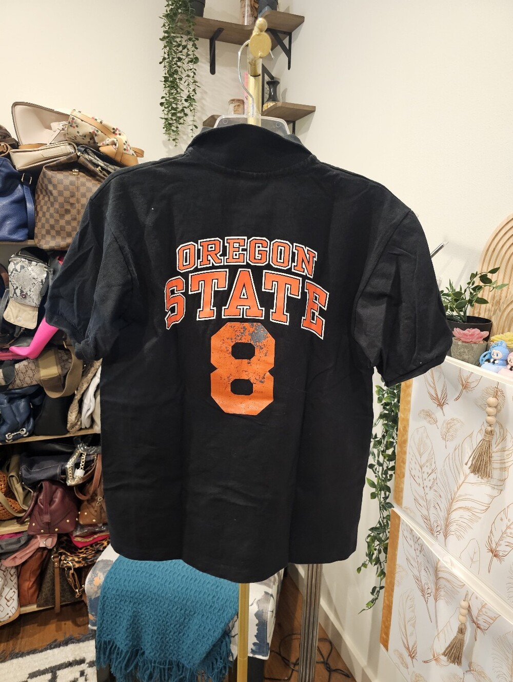 Vintage Oregon State Graphic Tee — Black & Orange